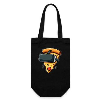 Sweet Pizza VR Virtual Reality Cartoon Fast Food - Gift Bag for Bottles - black - Front