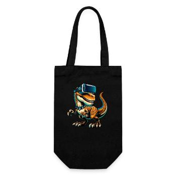 Dino T-Rex VR Réalité Virtuelle Gamer Gaming - Sac à bouteille - noir - Devant
