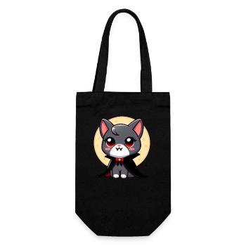 Halloween Cat Vampire Bat Cute - Gift Bag for Bottles - black - Front