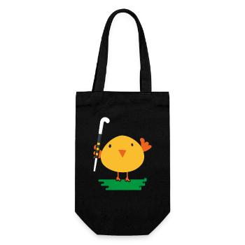 Hockey Hockey-chick plays field hockey - Gift Bag for Bottles - black - Front