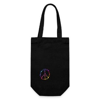 PEACESYMBOLYMUTICKOLOR - Gift Bag for Bottles - black - Front