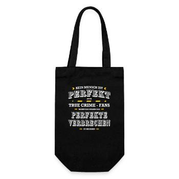 True Crime Fans perfektes Verbrechen Geschenkidee - Geschenkbeutel für Flaschen - Schwarz - Vorne