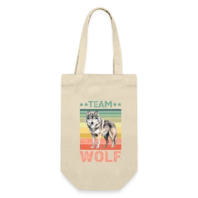 Maquette de Sac à bouteille - Équipe Loup Rétro à imprimer et personnaliser