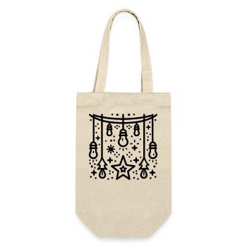 String Lights - Gift Bag for Bottles - nature - Front