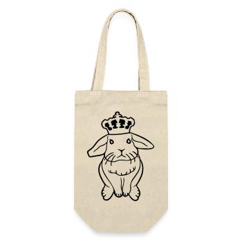 Royal Bunny Crown King Queen Prince Princess - Gift Bag for Bottles - nature - Front
