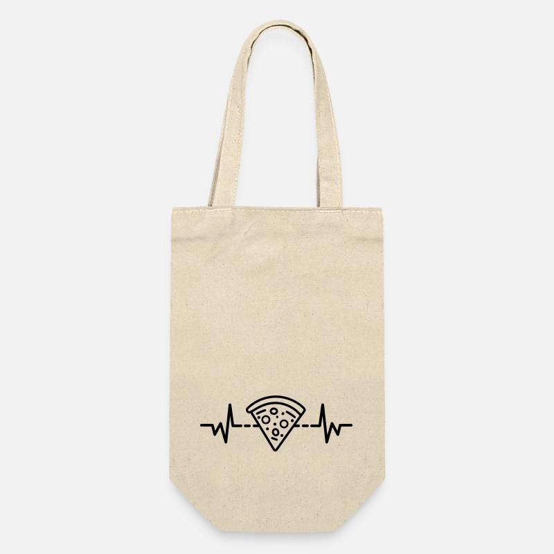 Pizza Heartbeat Pizza Herzschlag - Gift Bag for Bottles - nature
