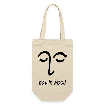 Gesicht Not in Mood Zeichnung Auge Geschenk - Geschenkbeutel für Flaschen - Natur - Vorne