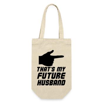 Thats my Future Husband - Geschenkbeutel für Flaschen - Natur - Vorne