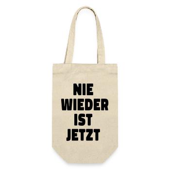 Nie wieder ist jetzt Statement Solidarität Demo - Geschenkbeutel für Flaschen - Natur - Vorne
