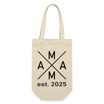 Mama 2025 - Geschenkbeutel für Flaschen - Natur - Vorne