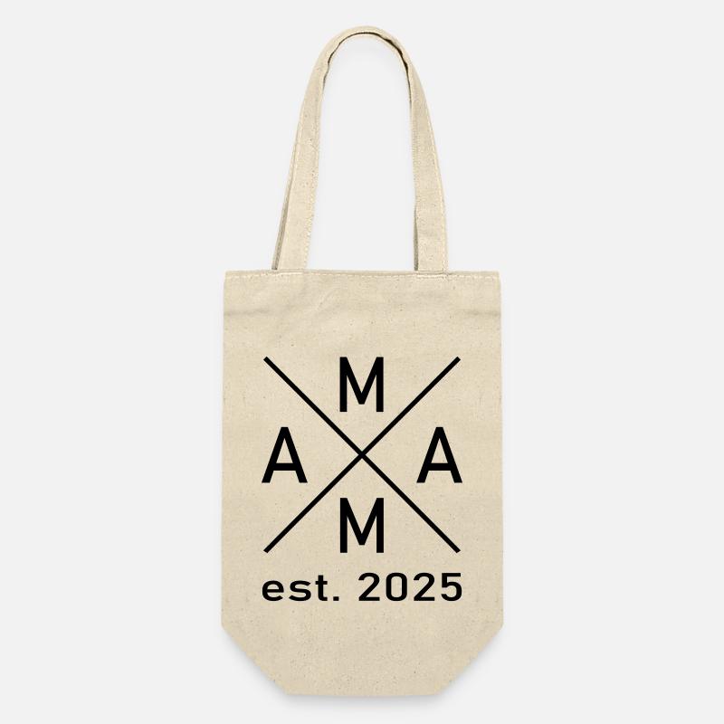 Mama 2025 - Geschenkbeutel für Flaschen - Natur