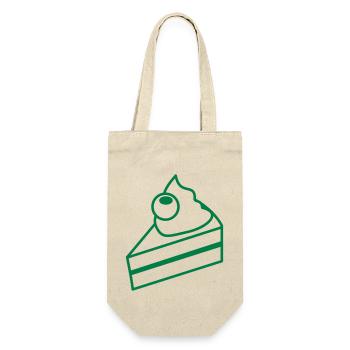 Mignonne petite tranche de gâteau en duvet - Sac à bouteille - nature - Devant