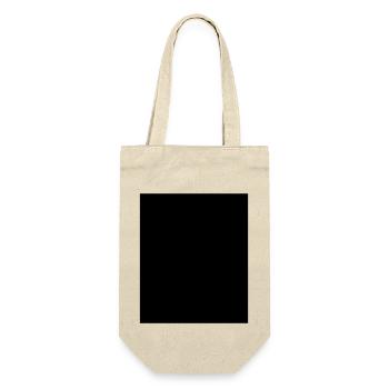 BLACK Balken Schwarz Censored - Geschenkbeutel für Flaschen - Natur - Vorne