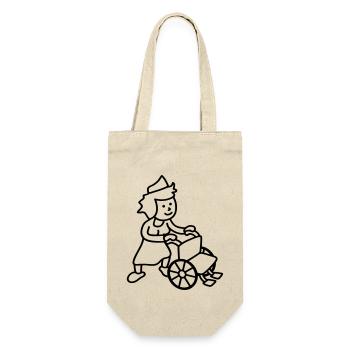 nurse_with_wheelchair - Gift Bag for Bottles - nature - Front