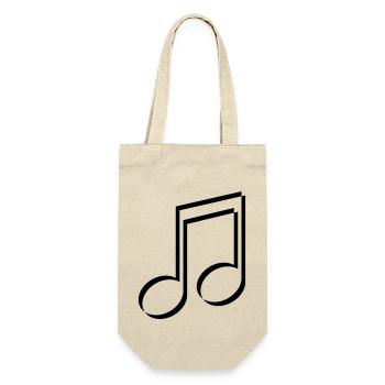 sign party music note music celebrate 3d band konze - Gift Bag for Bottles - nature - Front