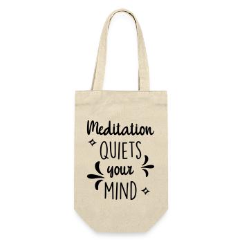 Meditation quiets your mind - Gift Bag for Bottles - nature - Front