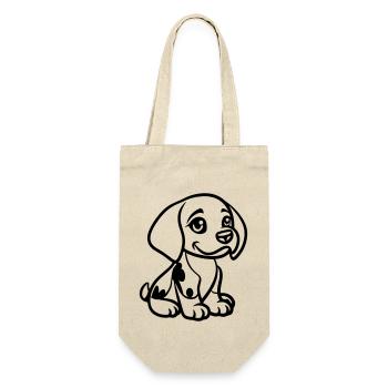 Dog Animal Comic - Gift Bag for Bottles - nature - Front