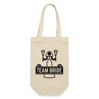 Team Bride Sparkling Wine Hen Night Bachelorette B - Gift Bag for Bottles - nature - Front