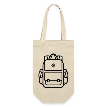 Rucksack - Geschenkbeutel für Flaschen - Natur - Vorne