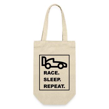 Cool "Race Sleep Repeat" design for him and her - Gift Bag for Bottles - nature - Front