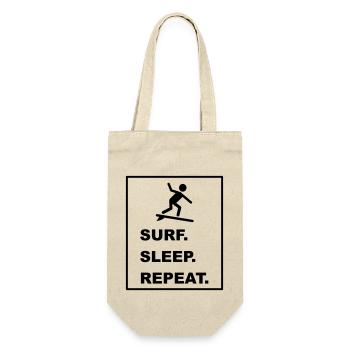 Cool "Surf Sleep Repeat" design for him and her - Gift Bag for Bottles - nature - Front