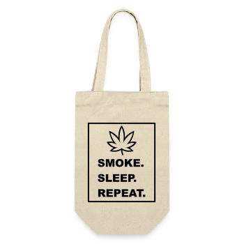 Cool "Smoke Sleep Repeat" design for him and her - Gift Bag for Bottles - nature - Front