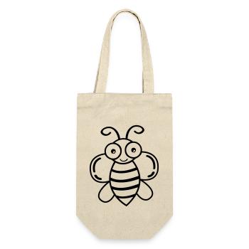 biene 01 - Geschenkbeutel für Flaschen - Natur - Vorne
