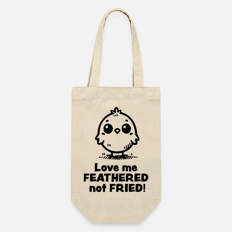 Feathered not Fried - Geschenkbeutel für Flaschen - Natur