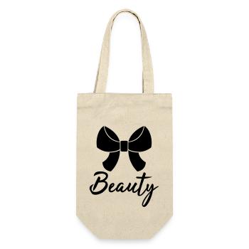 beauty schoenheit beast biest schleife haarband sc - Geschenkbeutel für Flaschen - Natur - Vorne
