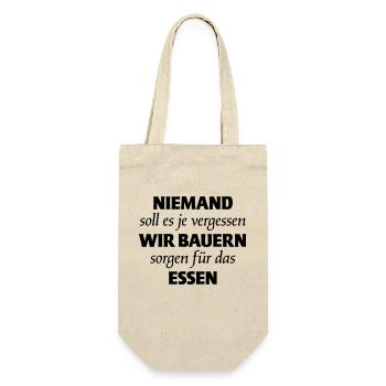 No one should forget: farmers provide food - Gift Bag for Bottles - nature - Front