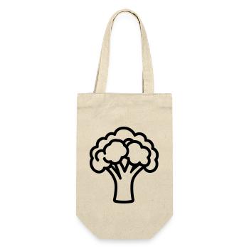 Brokkoli - Geschenkbeutel für Flaschen - Natur - Vorne