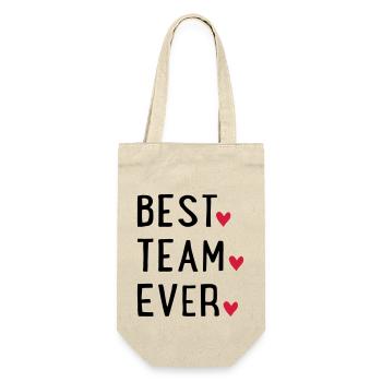 BESTTEAMEVER - Geschenkbeutel für Flaschen - Natur - Vorne