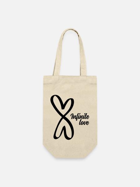 Infinite love - Geschenkbeutel für Flaschen - Natur