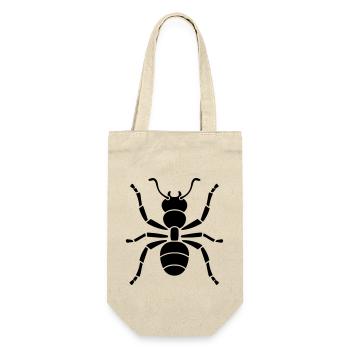 Ameise - Geschenkbeutel für Flaschen - Natur - Vorne