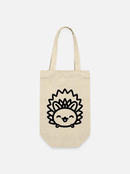 Igel - Geschenkbeutel für Flaschen - Natur