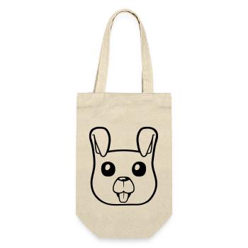 Visage de chien Petit chiot heureux Animal de compagnie - Sac à bouteille - nature - Devant