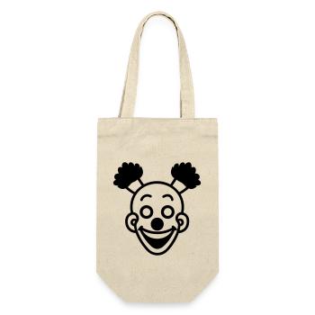Clown - Geschenkbeutel für Flaschen - Natur - Vorne