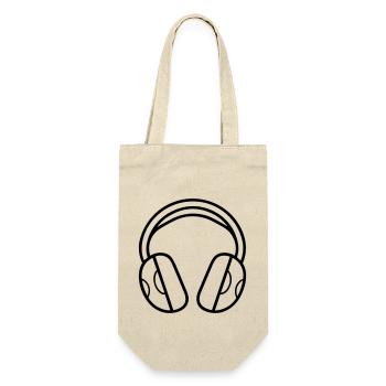 Gaming-Headset - Geschenkbeutel für Flaschen - Natur - Vorne