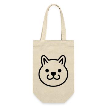 Hund - Geschenkbeutel für Flaschen - Natur - Vorne