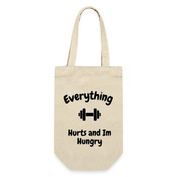 Everything Hurts and im Hungry - Gift Bag for Bottles - nature - Front