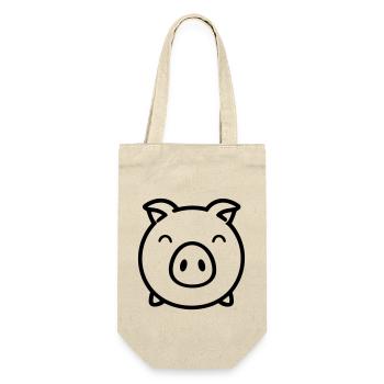 cochon - Sac à bouteille - nature - Devant