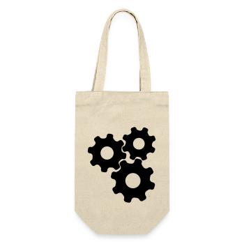Gears - Geschenkbeutel für Flaschen - Natur - Vorne