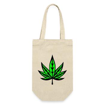 Feuille de chanvre Chanvre Symbole Cannabis Cannabis - Sac à bouteille - nature - Devant