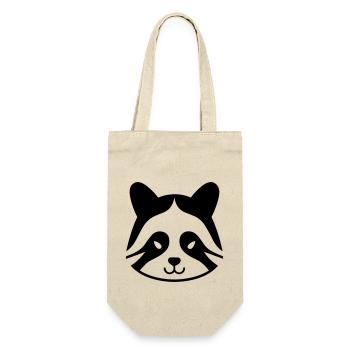 Panda Head - Gift Bag for Bottles - nature - Front