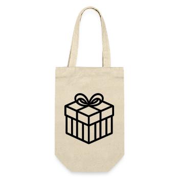 Kleine Geschenkbox - Geschenkbeutel für Flaschen - Natur - Vorne