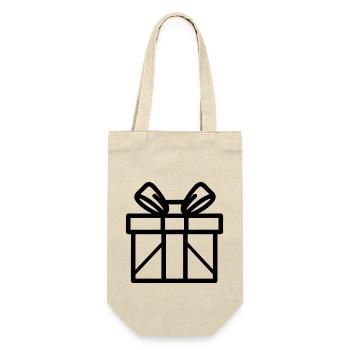 Kleine Geschenkbox - Geschenkbeutel für Flaschen - Natur - Vorne