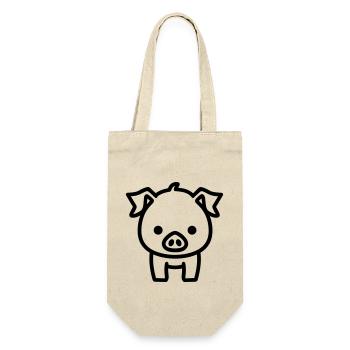 cochon - Sac à bouteille - nature - Devant