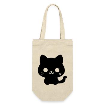 Katze - Geschenkbeutel für Flaschen - Natur - Vorne