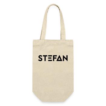 Vorname Stefan - Geschenkbeutel für Flaschen - Natur - Vorne