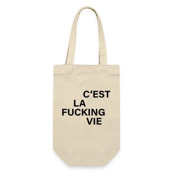 C est la fucking vie - Geschenkbeutel für Flaschen - Natur - Vorne
